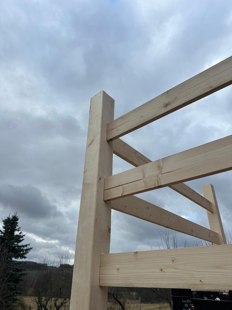 Konstrukce dřevěného zábradlí